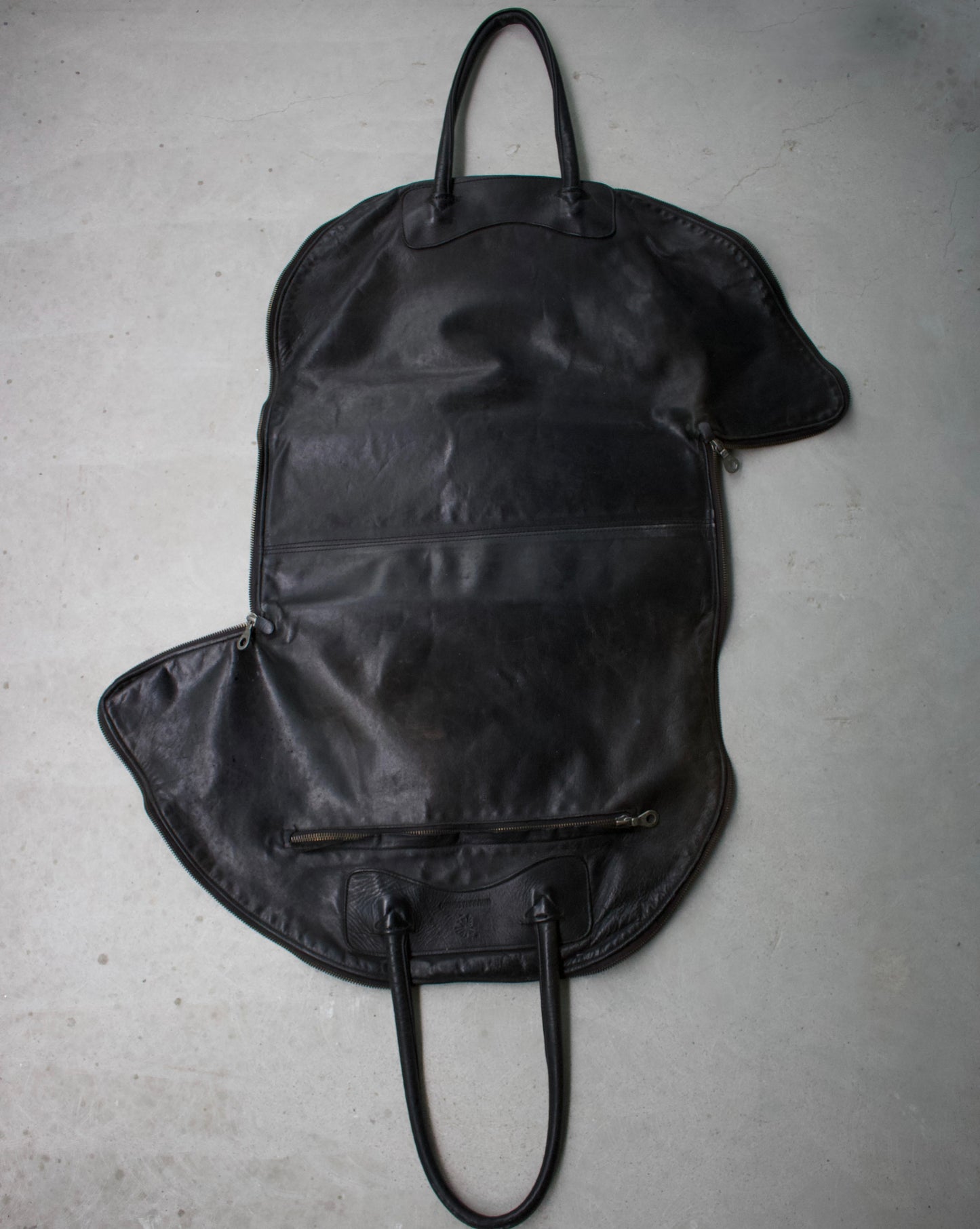 Mihara Yasuhiro x Jas M.B SS09 Detachable Double-zip Crush Cowhide Leather Handbag