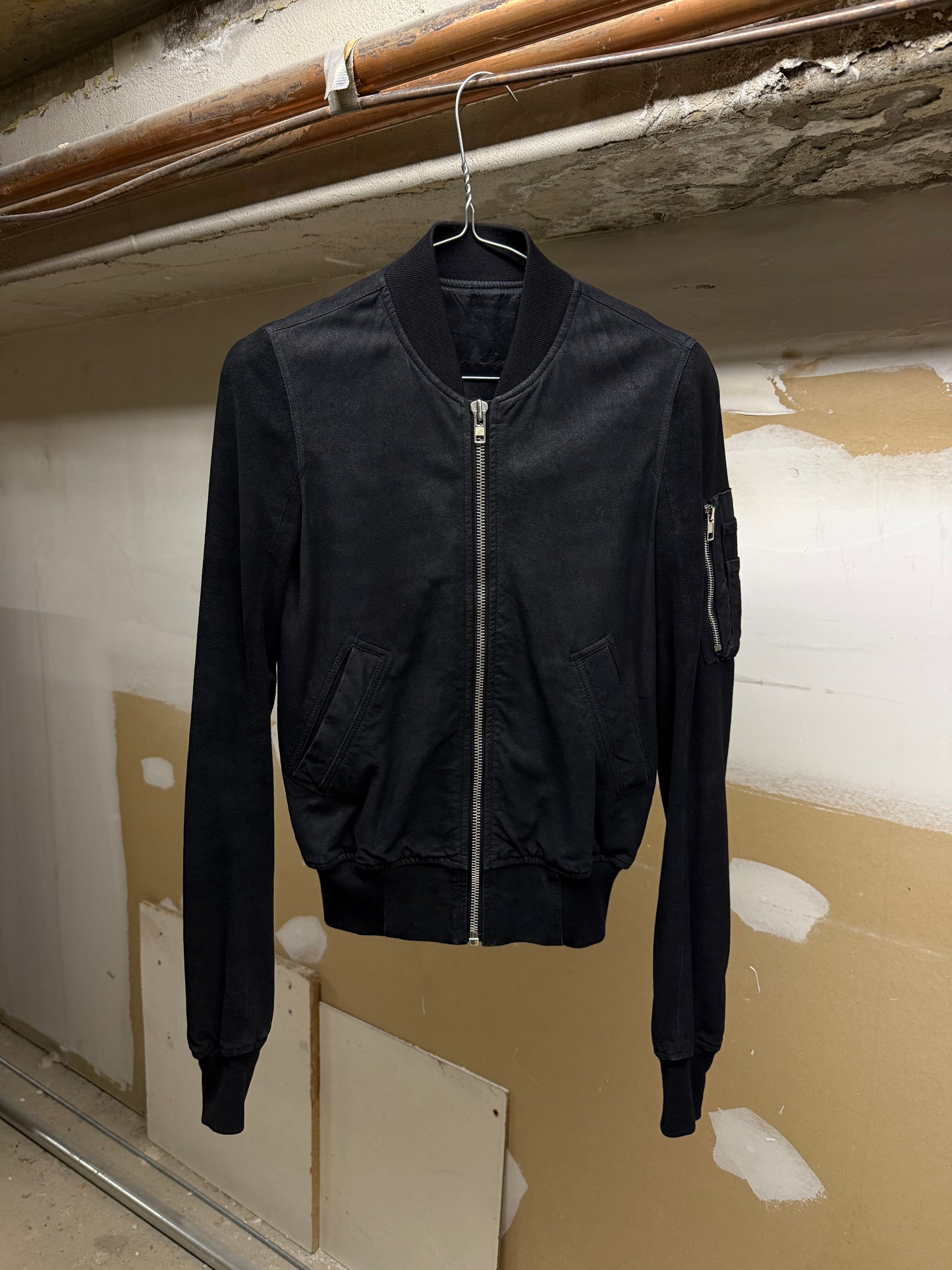 Rick Owens SS14 "VICIOUS" Blistered Lamb Leather Bomber Jacket | Archive Fashion Toronto