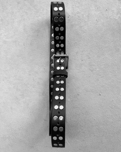 Custom 2-metres Long Cow Leather Studded Belt