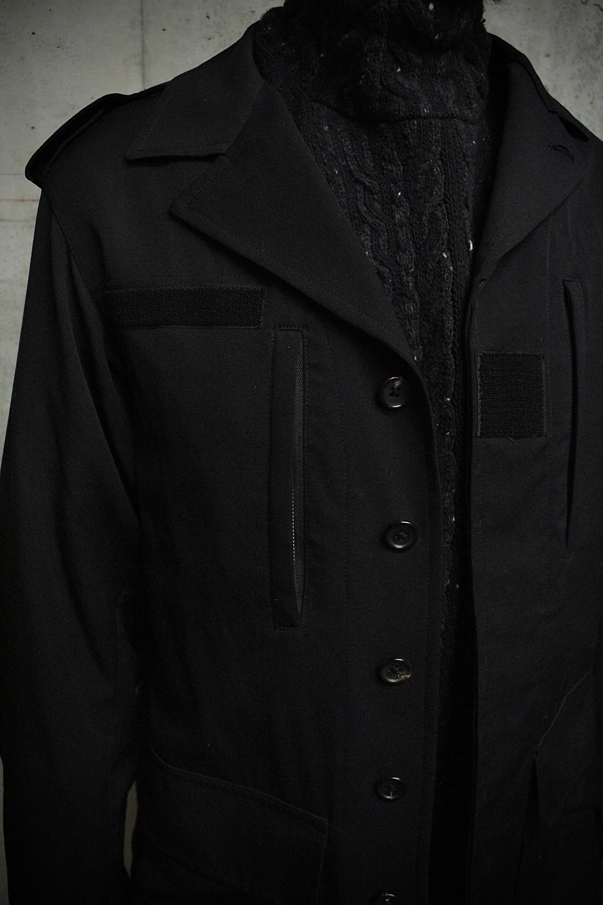Yohji Yamamoto POUR HOMME AW16 Unlined Wool Gabardine Military Field Jacket detail | DRIEW GARMENTS