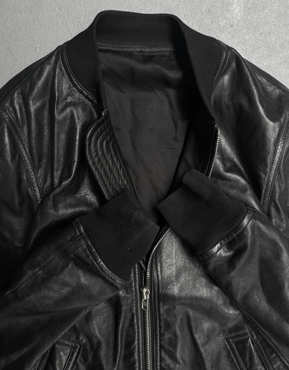 Rick Owens AW14 "MOODY" Lamb Leather MA-1 Bomber Jacket