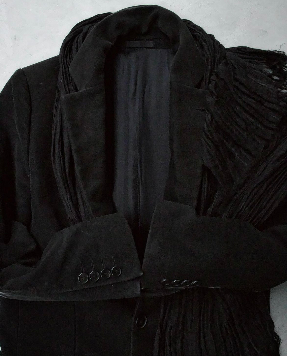Givenchy AW11 by Riccardo Tisci Over-Dyed Moleskin Chester Coat