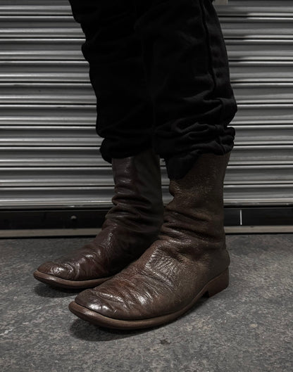 GUIDI Early 00s ‘986’ Donkey Leather Back-zip Boots