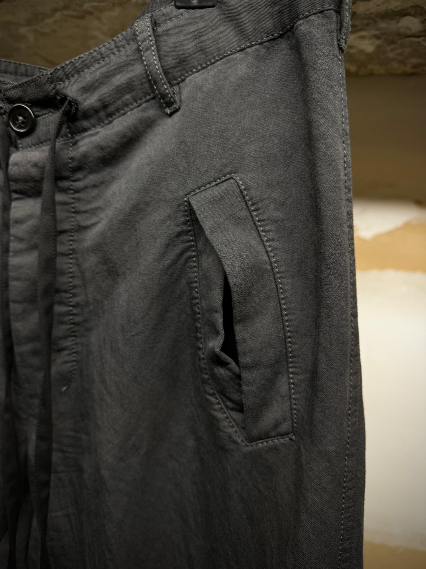 Ann Demeulemeester Early 00s Drawstring Cropped Riding Pants