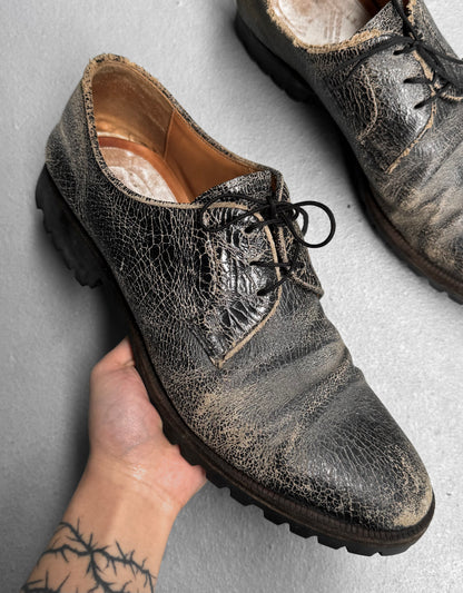 Maison Martin Margiela SS13 Cracked Leather Derbies