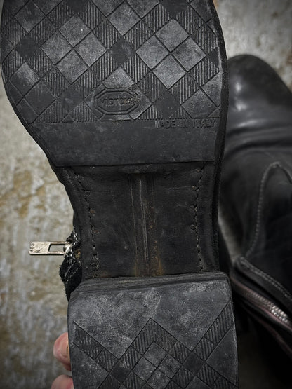 Carol Christian Poell 'AM/2601 CUBS-PTC/10' Object-dyed Horse Culatta Leather Tornado Boots
