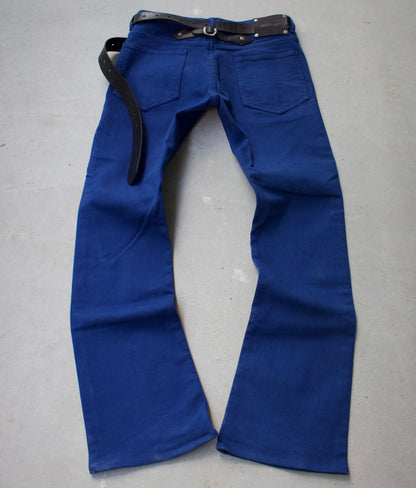 Isamu Katayama “BACKLASH” AW12 Lizzard Patch Blue-Dyed Bootcut Denim