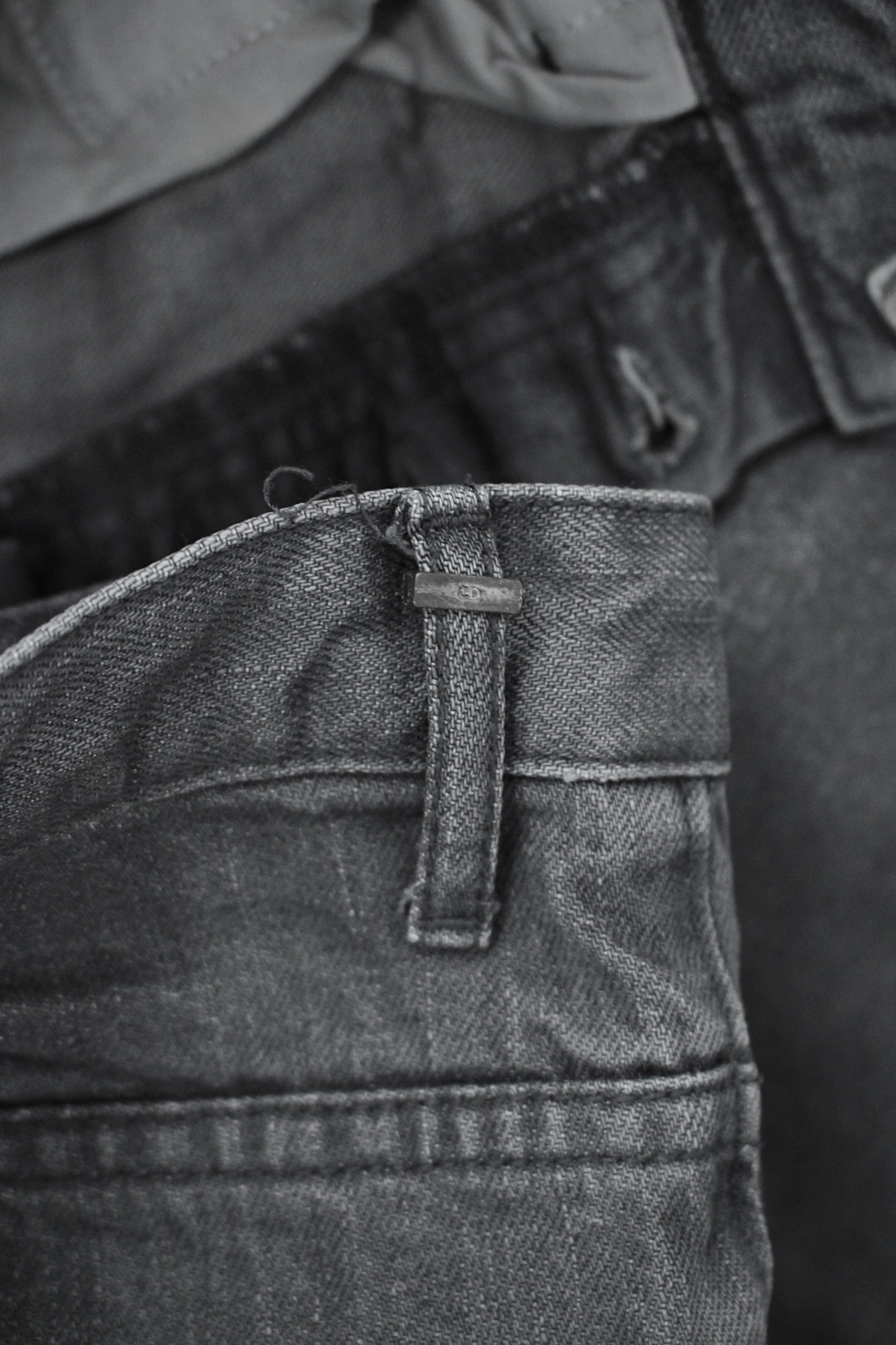 DIOR HOMME Early 00s Grey Glitter Bootcut Denim | DRIEW