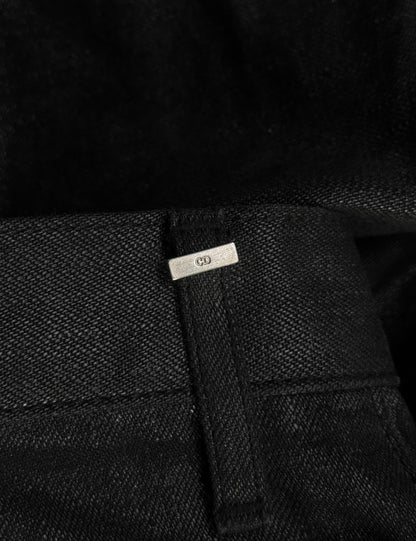 DIOR HOMME Early 00s Polyurethane Wax Coated Denim