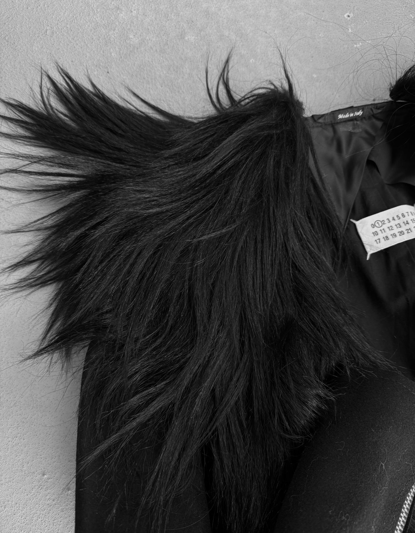 Maison Martin Margiela AW14 Open Front Goat Hair Jacket