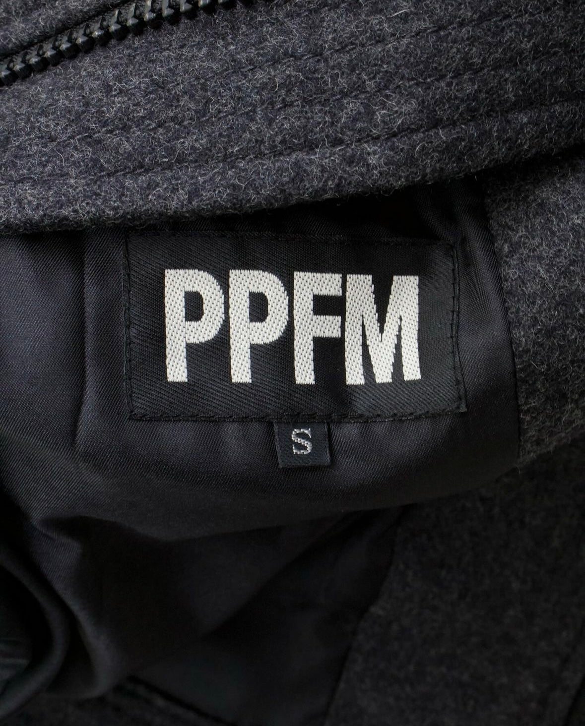 PPFM Early 00s Hooded Mask Heavy Wool Rider Jacket