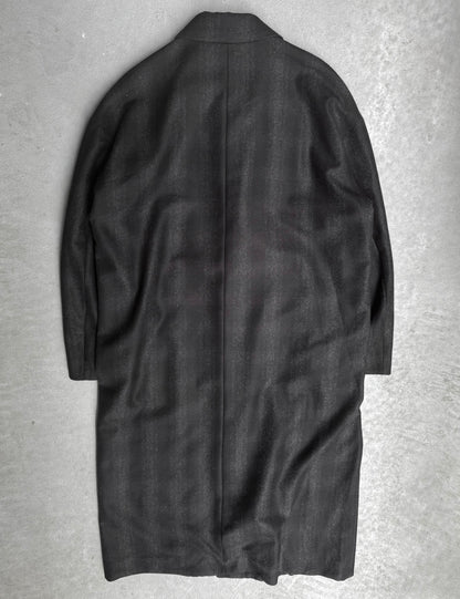 Ann Demeulemeester AW17 Oversized Checked Double Breasted Wool Coat