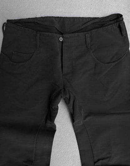 m.a+ by Maurizio Amadei Early 2010s 'P18B' Pleated Knee Carbon J-Cut Pants