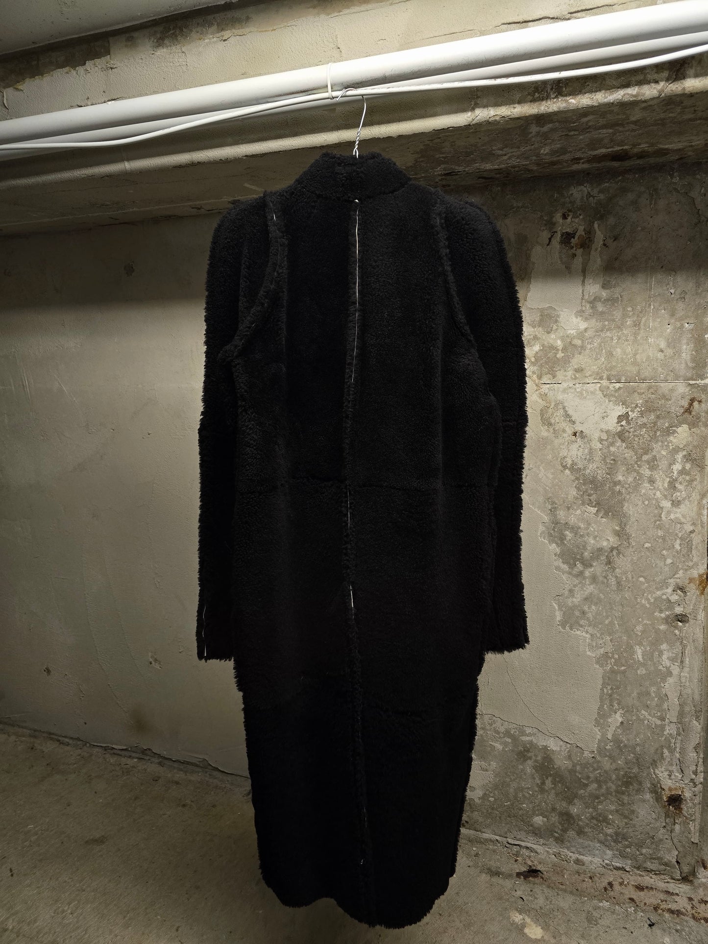 Rick Owens AW19 "LARRY" Legaspi Black Lamb Shearling Coat