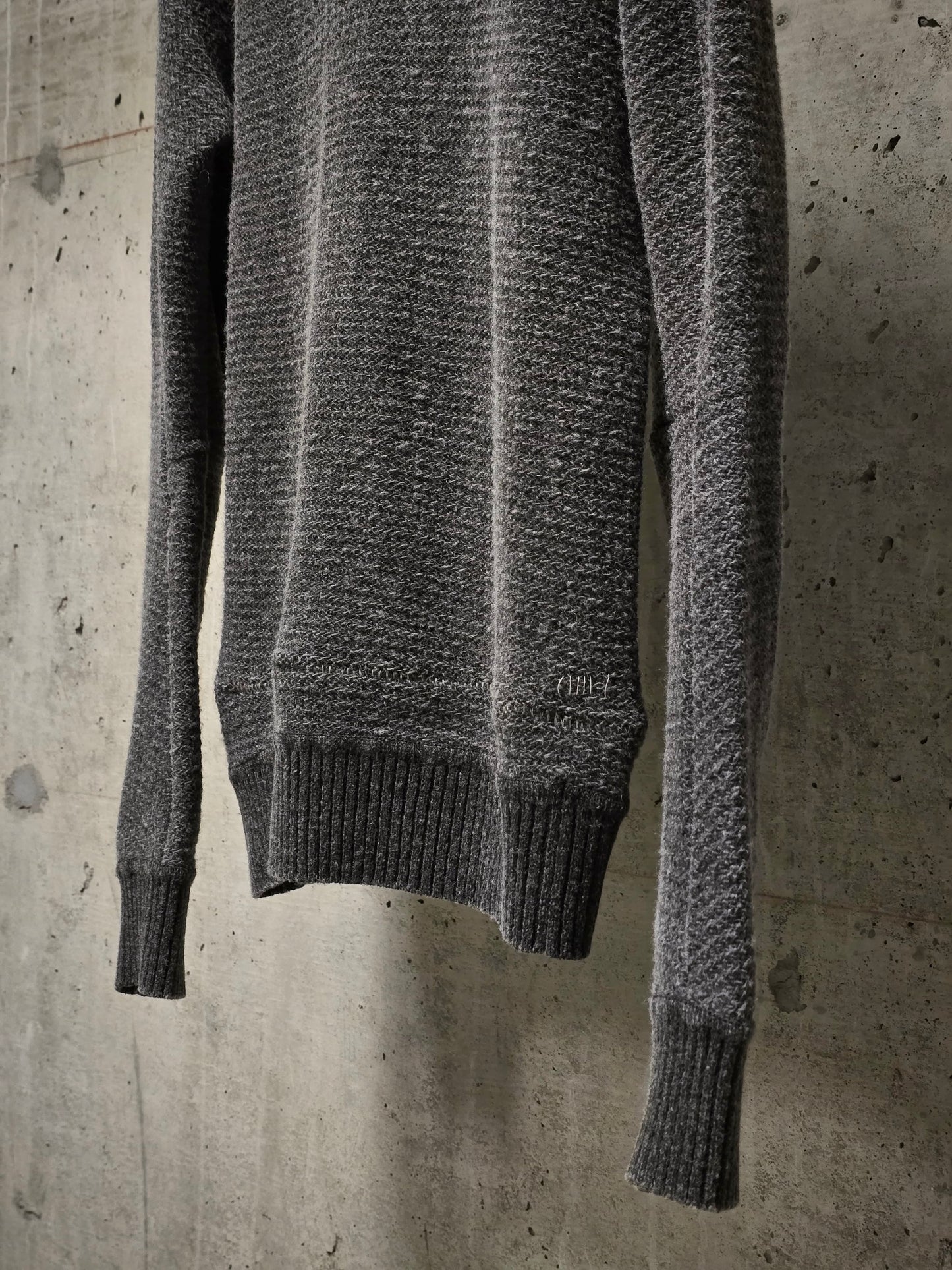 Taichi Murakami AW16-17 Grey Wool Ramie Knit Sweater