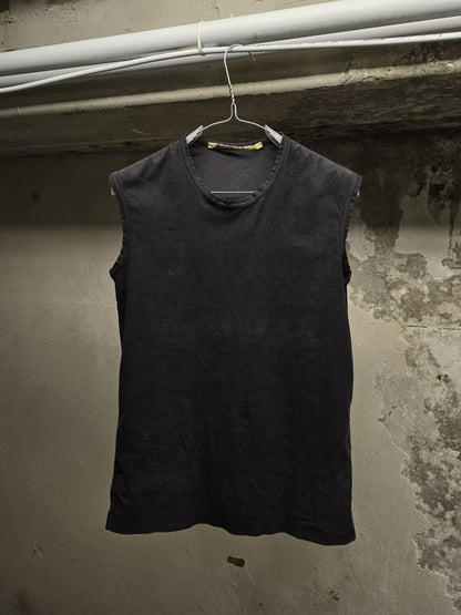 Carol Christian Poell AW00-01 "NEEDLE" Grey Corduroy Tank Top | Archive Fashion Toronto