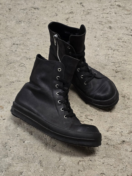 Rick Owens AW12 “MOUNTAIN” Reverse Cow Leather High Top Ramones Sneakers