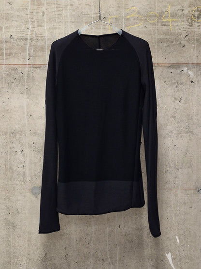 DEVOA Two-Toned Anatomical Wool Silk Knit Long-sleeves