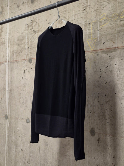 DEVOA Two-Toned Anatomical Wool Silk Knit Long-sleeves