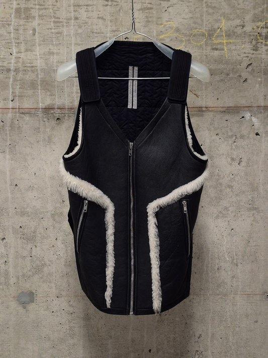 Rick Owens AW14 "MOODY" Padded Lamb Shearling Vest