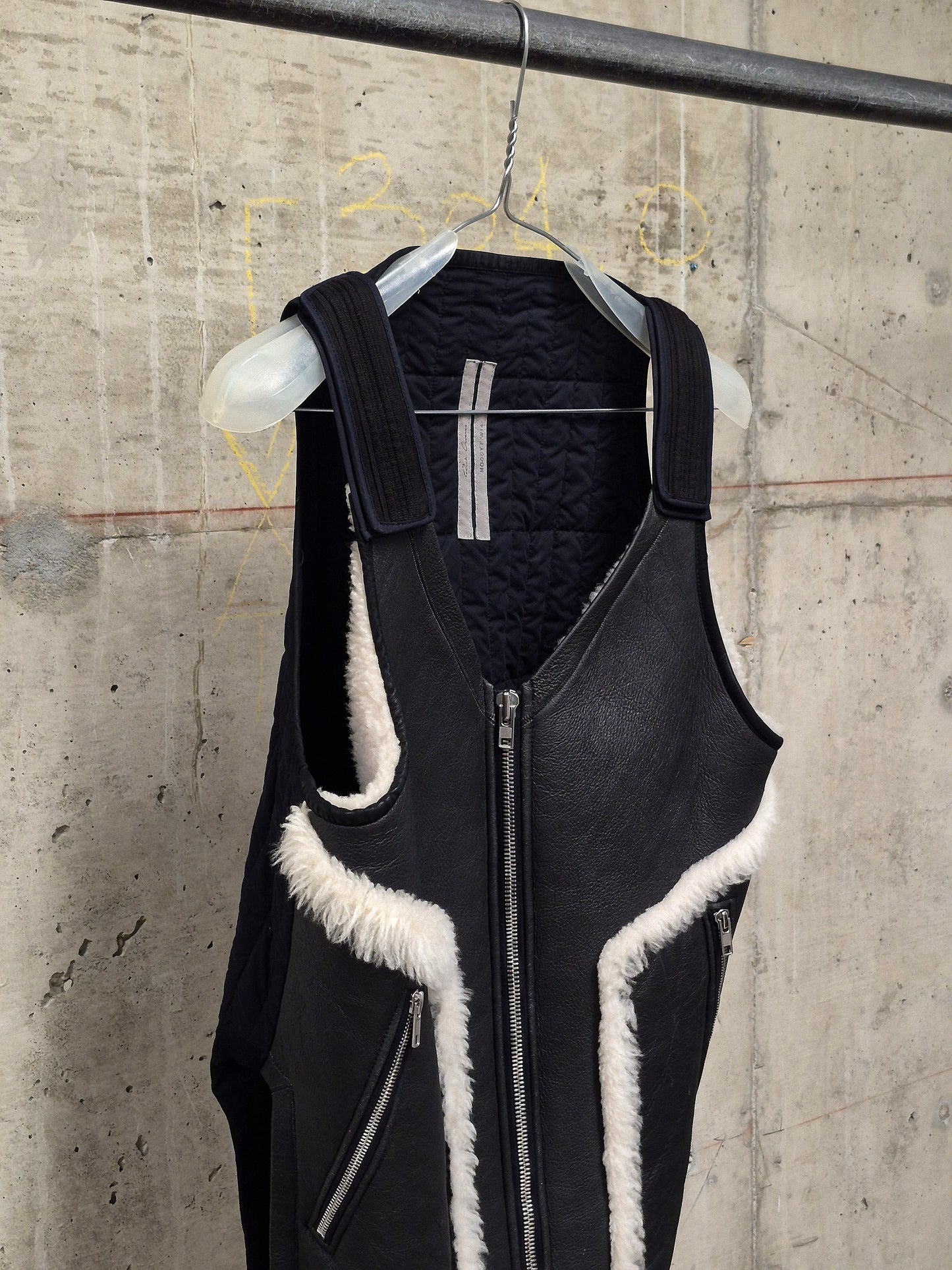 Rick Owens AW14 "MOODY" Padded Lamb Shearling Vest