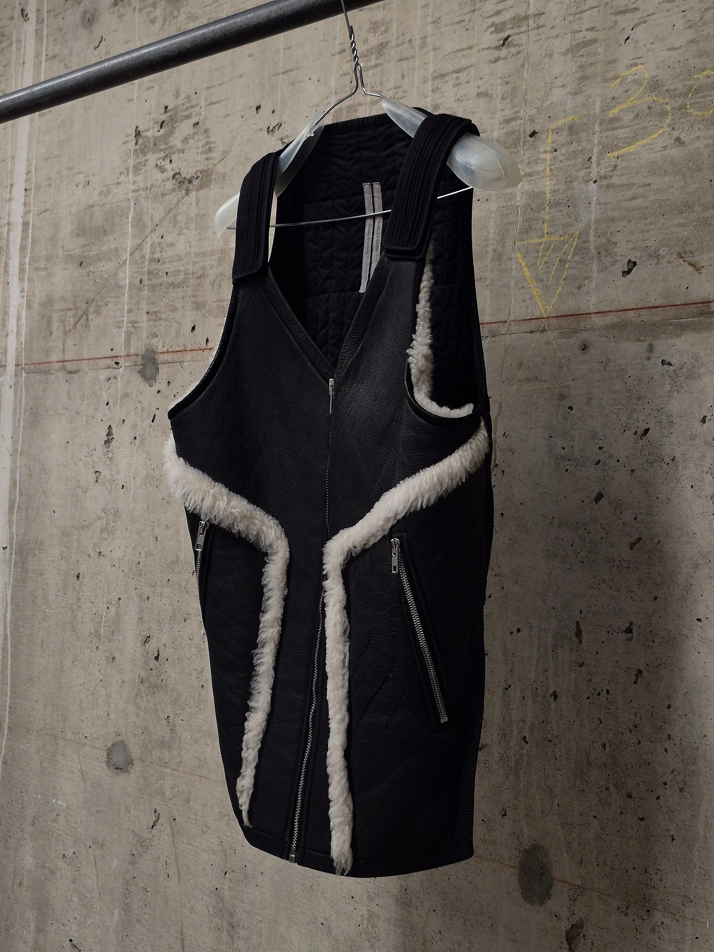 Rick Owens AW14 "MOODY" Padded Lamb Shearling Vest