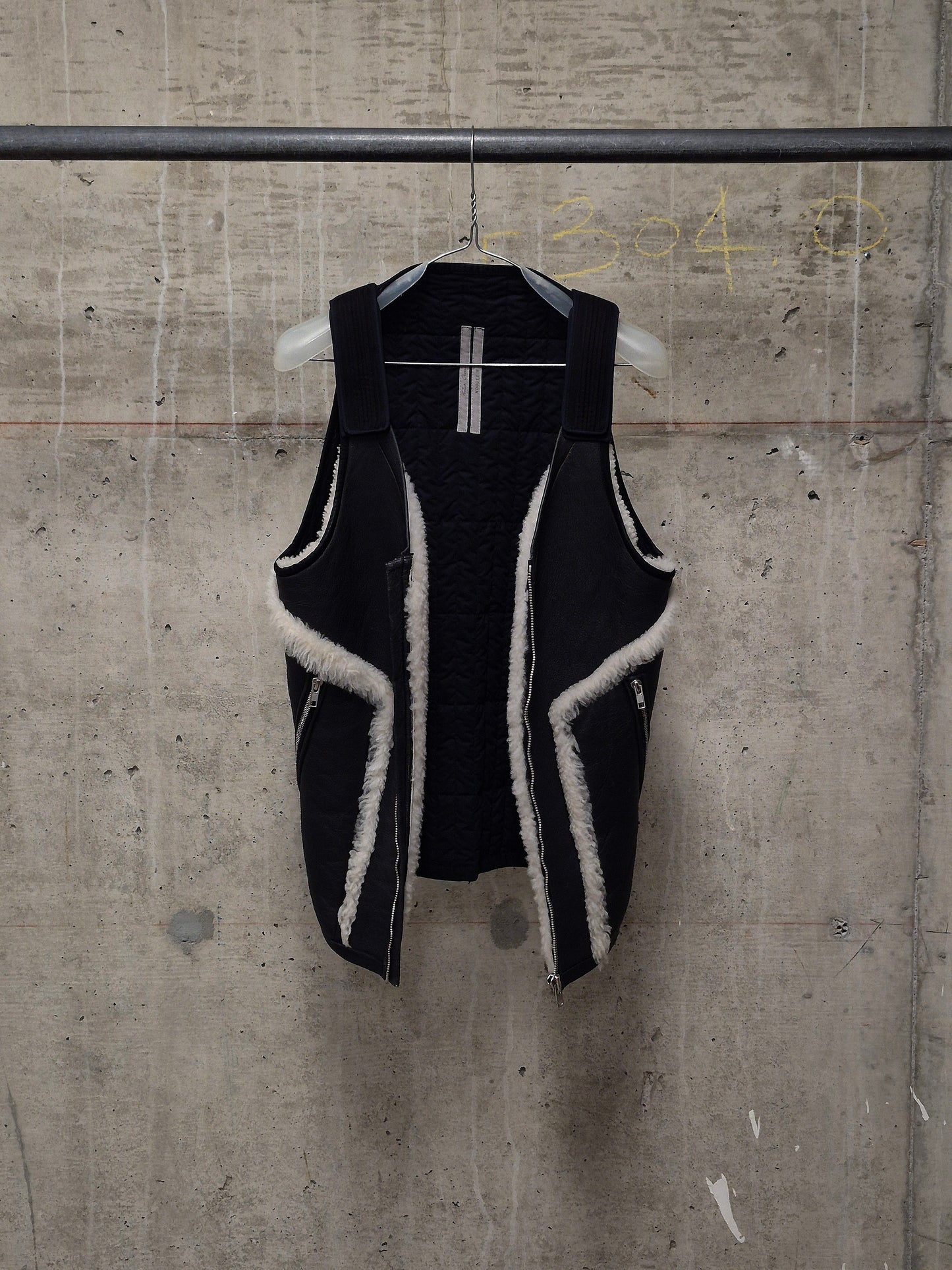 Rick Owens AW14 "MOODY" Padded Lamb Shearling Vest