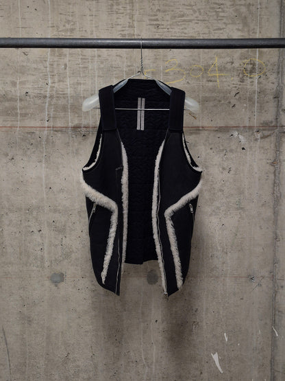 Rick Owens AW14 "MOODY" Padded Lamb Shearling Vest
