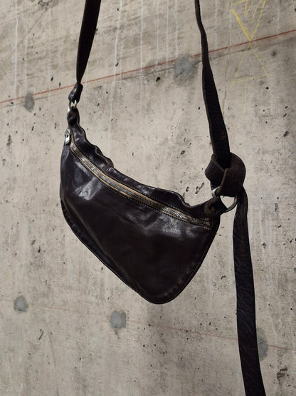 GUIDI ‘Q10M’ Dark Brown Full-grain Horse Leather Shoulder Bag