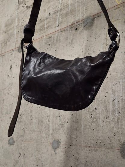 GUIDI ‘Q10M’ Dark Brown Full-grain Horse Leather Shoulder Bag