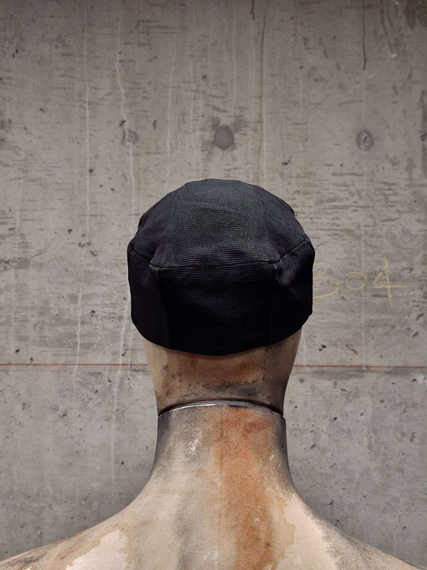 DEVOA 'DH-WUS' Washed Black Washi Paper Military Cap