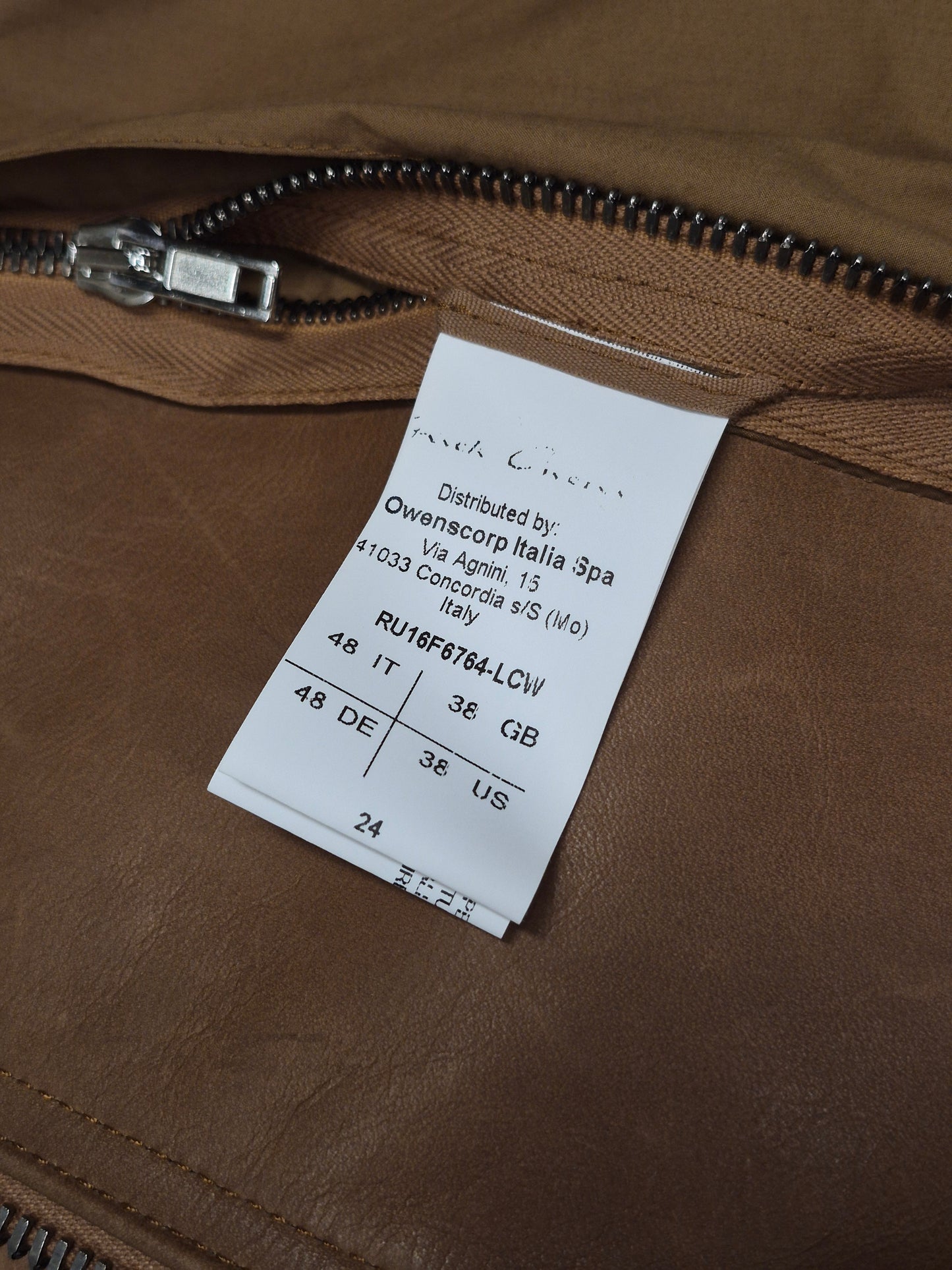 Rick Owens AW16 "MASTODON" CAMEL Heavy Calfskin Leather Stooges Jacket