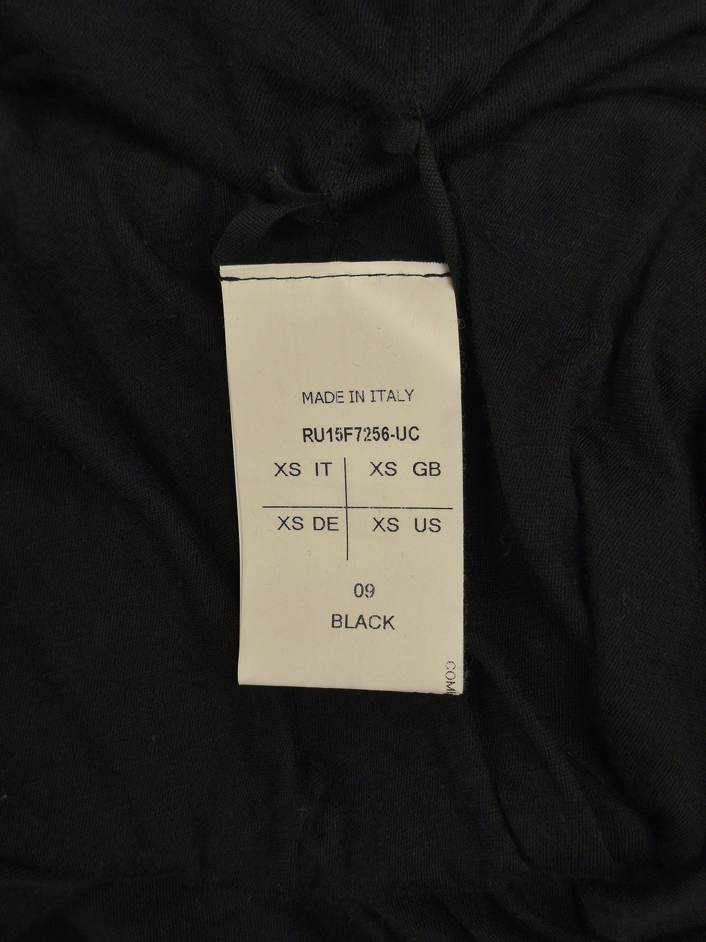 Rick Owens AW15 "SPHINX" Black Double Layered T-shirt