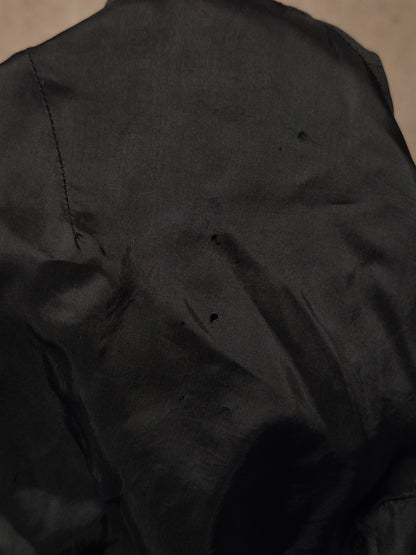 Rick Owens SS09 "STRUTTER" Black Lambskin Intarsia Snap Collar Leather Rider Jacket