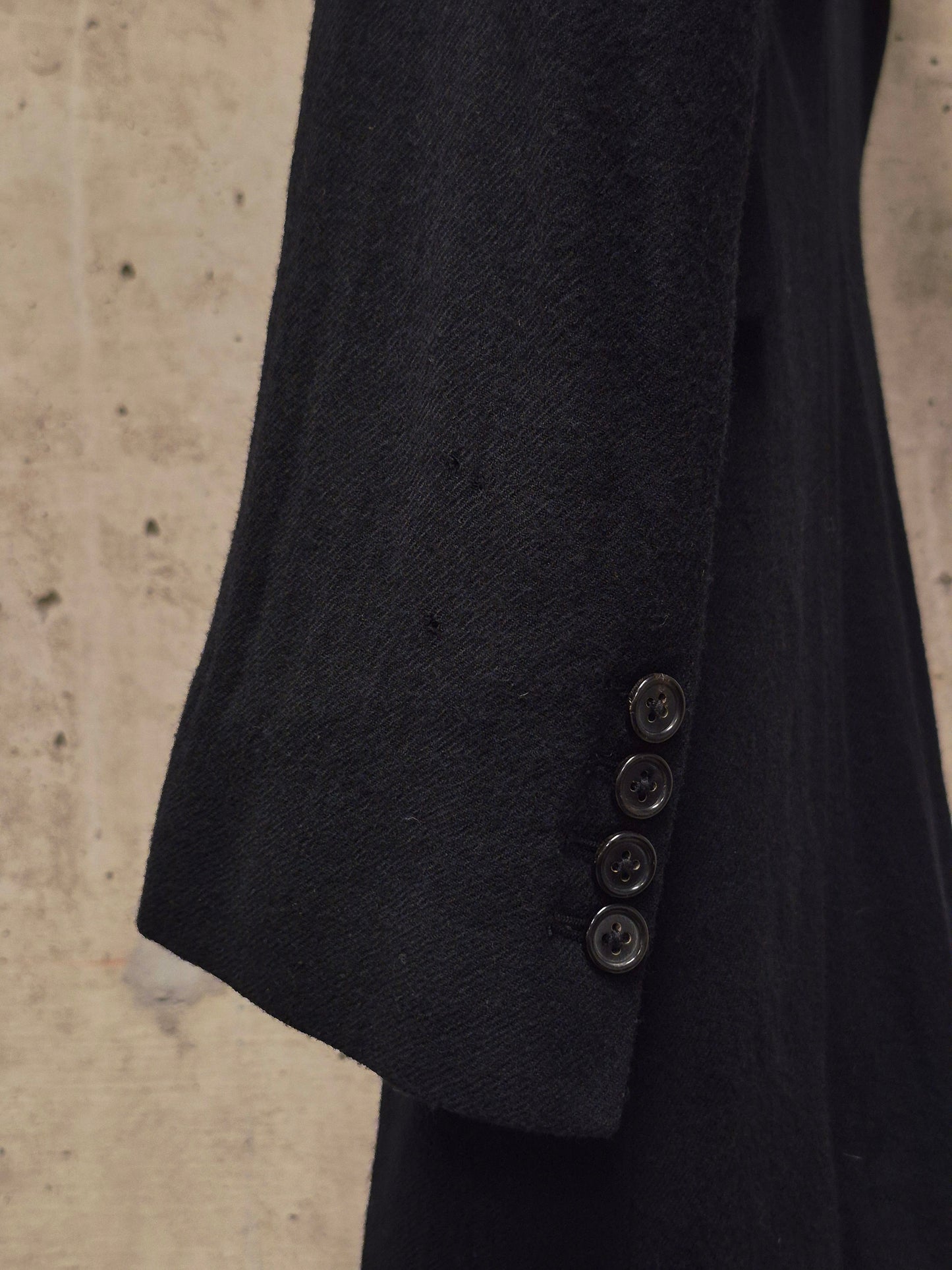 Ann Demeulemeester 2010s Black Virgin Wool Hooded Blazer