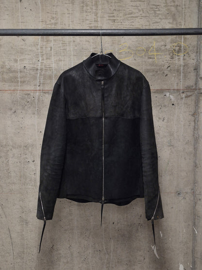 m.a+ by Maurizio Amadei  'J224Z* CU.R 1.0' Exclusive Reverse Horse Leather Biker Jacket
