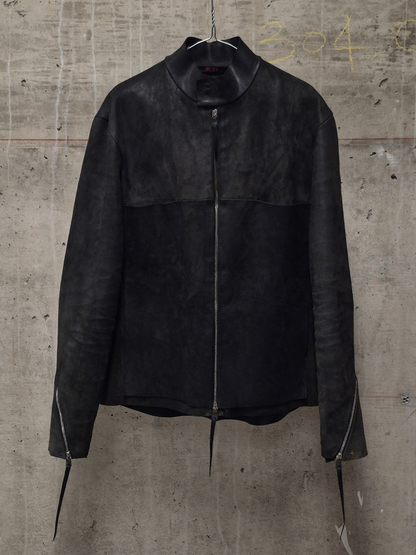 m.a+ by Maurizio Amadei  'J224Z* CU.R 1.0' Exclusive Reverse Horse Leather Biker Jacket