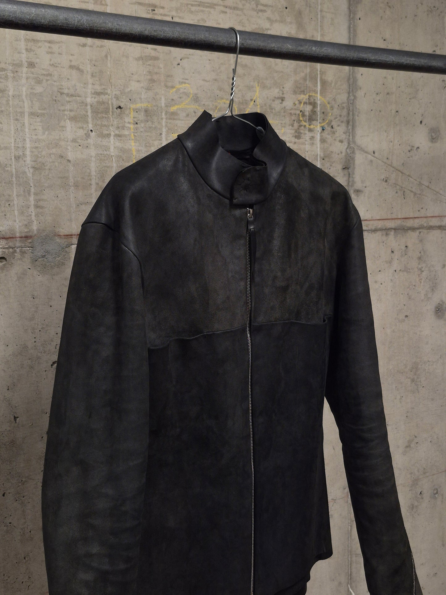 m.a+ by Maurizio Amadei  'J224Z* CU.R 1.0' Exclusive Reverse Horse Leather Biker Jacket