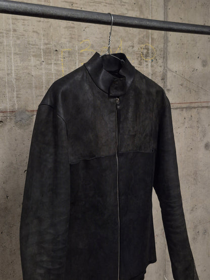 m.a+ by Maurizio Amadei  'J224Z* CU.R 1.0' Exclusive Reverse Horse Leather Biker Jacket