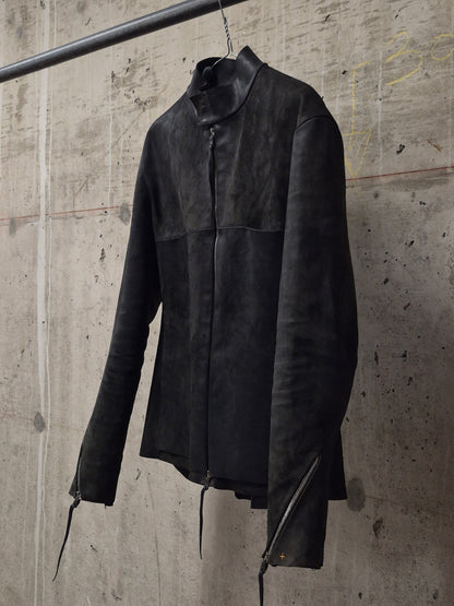 m.a+ by Maurizio Amadei  'J224Z* CU.R 1.0' Exclusive Reverse Horse Leather Biker Jacket