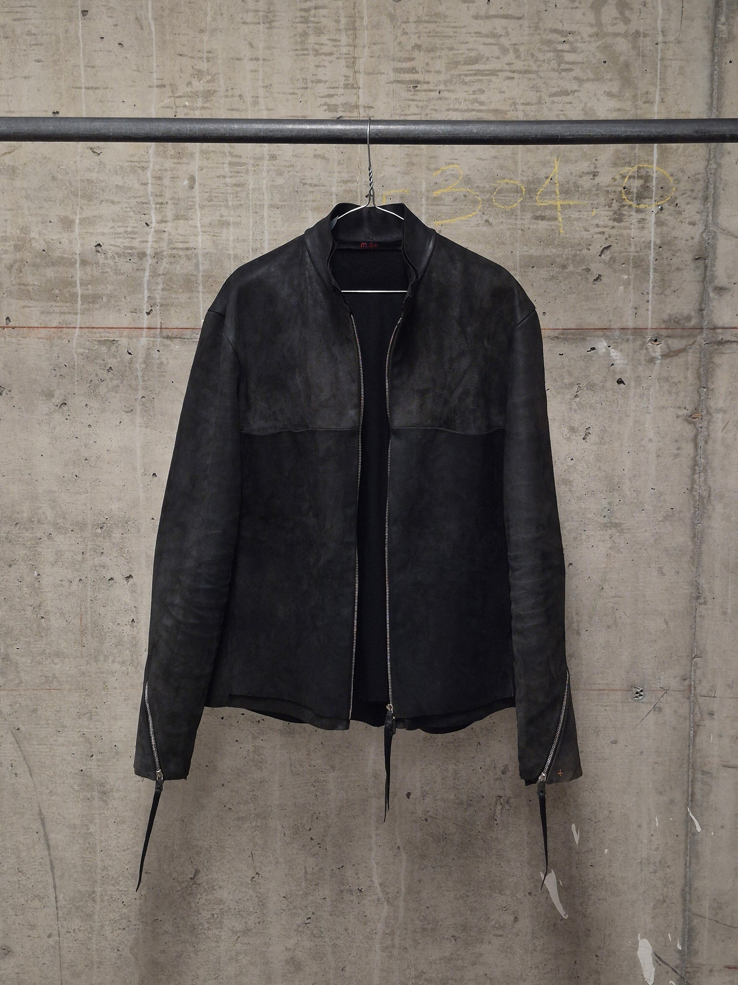 m.a+ by Maurizio Amadei  'J224Z* CU.R 1.0' Exclusive Reverse Horse Leather Biker Jacket