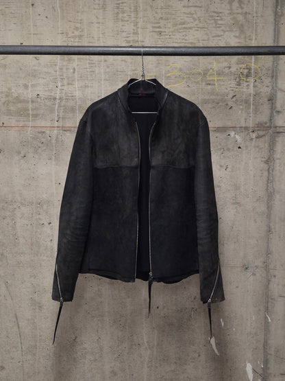 m.a+ by Maurizio Amadei  'J224Z* CU.R 1.0' Exclusive Reverse Horse Leather Biker Jacket