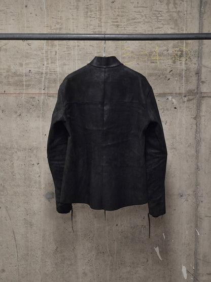 m.a+ by Maurizio Amadei  'J224Z* CU.R 1.0' Exclusive Reverse Horse Leather Biker Jacket