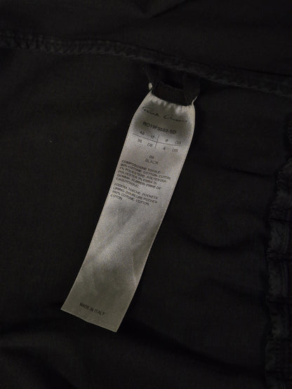 Rick Owens AW19 "LARRY" Washed Black Cotton Cargo Flight Jumpsuit