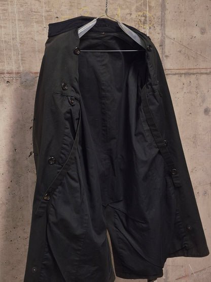 The Viridi-Anne 00s Dark Brown Sun Faded Military Trench Coat