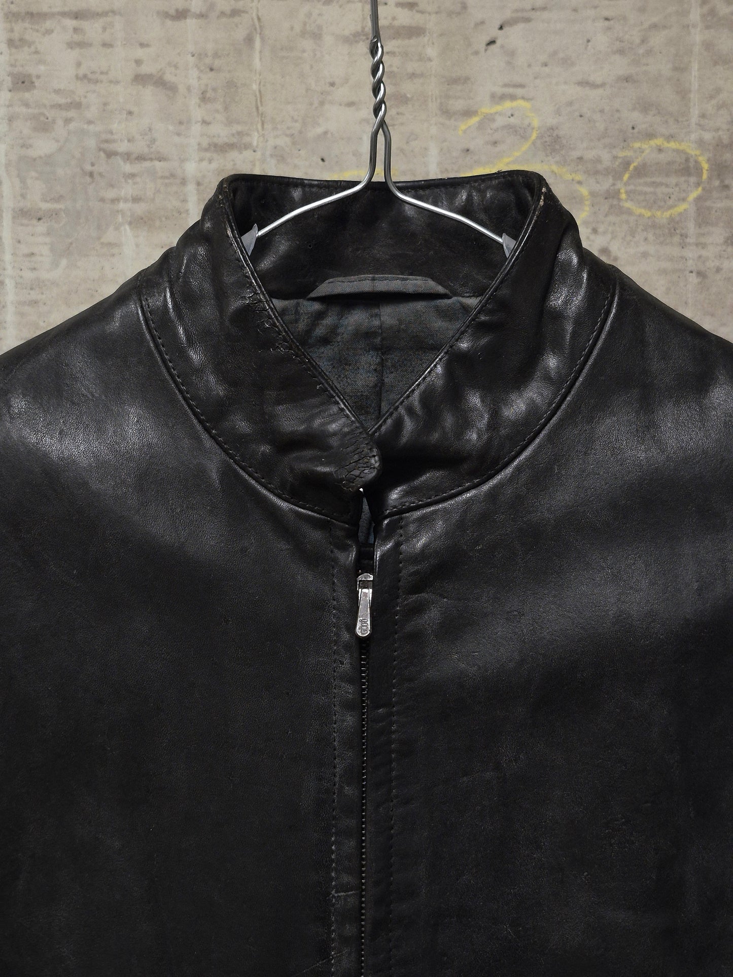 Carol Christian Poell AW00-01 "BLEMISH" Horse Leather Rider Jacket