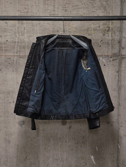 Carol Christian Poell AW00-01 "BLEMISH" Horse Leather Rider Jacket