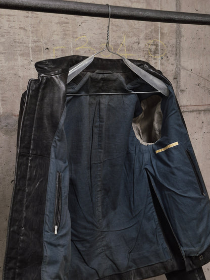 Carol Christian Poell AW00-01 "BLEMISH" Horse Leather Rider Jacket