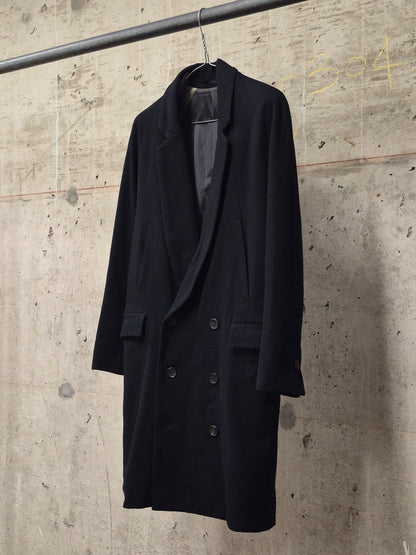 DIET BUTCHER SLIM SKIN AW14 "FOREST OF FOG" Wool Raglan Double Breasted Long Blazer