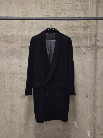 DIET BUTCHER SLIM SKIN AW14 "FOREST OF FOG" Wool Raglan Double Breasted Long Blazer